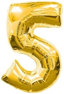 Benim Marifetlerim - 5 Rakamı Altın Folyo Balon 40 inch 90 cm