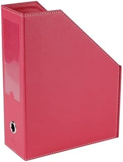 2K Magazinlik Suni Deri Masa Üstü Düzenleyici 23 * 30 * 9 cm. Fuşya