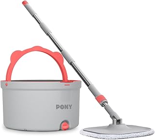 PONY GRİ TEMİZ & KİRLİ SUYU AYIRMA ÖZELLİĞİ OTOMATİK TEMİZLİK SETİ MOP PASPAS