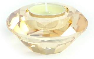 Kristal Tealight Mumluk - Amber