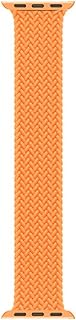 Microsonic Apple Watch Series 3 38mm için Kordon, (Large Size, 160mm) Knitted Fabric Single Loop Turuncu [Watch Series 3 38mm ile Uyumlu Kordon - Turuncu]