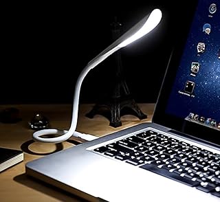 Coverzone USB lamba, kısılabilir USB ışık, 2,8W esnek klavye ışığı, PC bilgisayar için, 14 LED inci, 3 kademeli ayarlanabilir parlaklık, açma/kapama dokunmatik şalteri, D10 USB LED (Beyaz)