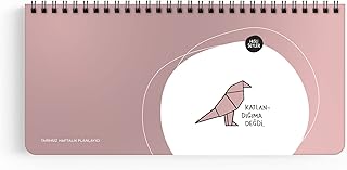 Keskin Color Hisli Şeyler 13x27 Spiralli,Stickerlı Haftalık Planner - Katlandığıma Değdi, Lila