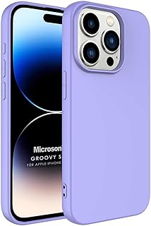 Microsonic Kılıf Apple iPhone 15 Pro Max için Groovy Soft Lila [iPhone 15 Pro Max ile Uyumlu Kılıf - Lila]