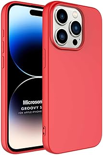 Microsonic Kılıf Apple iPhone 15 Pro Max için Groovy Soft Kırmızı [iPhone 15 Pro Max ile Uyumlu Kılıf - Kırmızı]