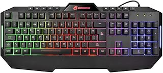 ShadesU GameBooster, G59K "Frontier",Rainbow Aydınlatmalı Membrane Oyun Klavyesi