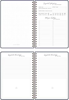 PAPERORA 12,5 x 18 cm Spiralli Sert Kapak Lastikli Seyahat Defteri - Lacivert