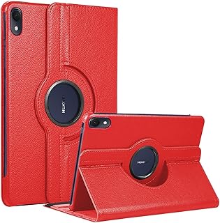 Microsonic Huawei MatePad 11 2023 Kılıf 360 Rotating Stand Deri Kırmızı [MatePad 11 2023 ile Uyumlu Kılıf - Kırmızı]