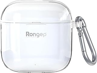 Rongep Huawei FreeBuds SE 2 İçin Şeffaf Kulaklık Kılıfı Darbeye Çizilmeye ve Sararmaya Karşı Dirençli Parmak İzi Tutmayan Taşıma Askılı TPU Silikon Koruyucu