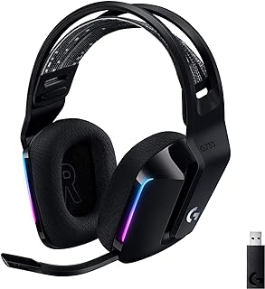 Logitech G G733 LIGHTSPEED Kablosuz Kulak Üstü Oyuncu Kulaklığı, LIGHTSYNC RGB, Blue Voice Mikrofon, Askılı Kafa Bandı, PRO-G Ses Sürücüleri, 29 Saat Pil Ömrü, Siyah