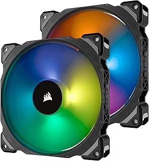 Corsair ML Serisi ML140 PRO RGB, 140mm, PWM, Lighting Node PRO RGB Kontrolcü Dahil, Manyetik Yataklı RGB Fan, 2'li Paket (CO-9050078-WW)