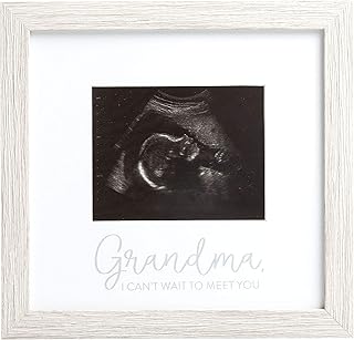 Kate & Milo Rustik Büyükanne Sonogram Resim Çerçevesi, Hamilelik Duyurusu, Ultrason Bebek Fotoğraf Çerçevesi, Cinsiyet-Nötr Bebek Hatıra Çerçevesi, Masa Üstü ve Duvar Dekoru, 4x5 Fotoğraf Ekleme,