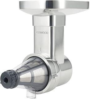 Kenwood KAX644ME süzgeç meyve ve sebze için, yemek işleyici için, metal, fırçalanmış alüminyum (27 x 18 x 15 cm)