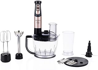 arnica GH21802 Diva Trend Pro Rendeli El Blender Seti Rose Şeffaf Hazne Kapak