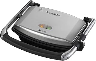 Ariete Izgara ve Tost Makinesi 1911/10 - Grill Toast Machine, 1000 Watt, Yapışmaz Çizgili Plaka