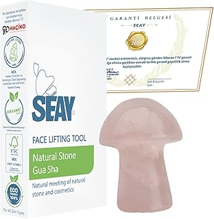 Seay Pembe Kuvars Quartz Mantar Gua Sha Kaş ve Göz Altı