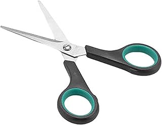 Promosyonca Paslanmaz Çelik Makas, Ergonomik Turkuaz-Siyah Tutma Kollu (18 cm)
