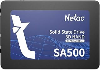Netac 256GB SA500 SSD, 2,5 inç, SATA3, 3D TLC NAND, R/W 520/450 MB/s, 7mm