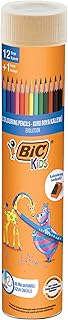 BIC Kids Evolution Kuru Boya Kalemi 13'lü Metal Tüp, Kıymık Oluşturmaz, Çiğnemeye Karşı Dayanıklı, Kolay Açılır
