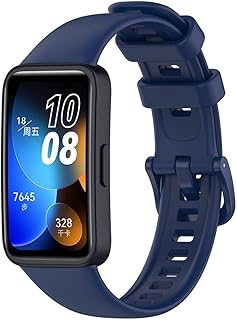 PSR Aksesuar Huawei Band 8 Uyumlu Klasik Kordon – Ayarlanabilir Delikli Tasarım | Şık ve Rahat Bileklik | Akıllı Saat Kayışı (Lacivert)