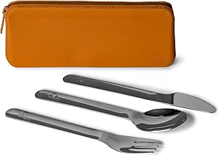 Citron Citron Silikon Kılıflı Paslanmaz Çelik 3'lü Çatal Bıçak Kaşık Takımı - Caramel 1060643