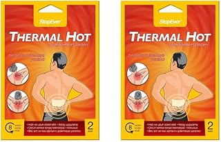 StopEver Thermal Hot Sıcak Terapi Flasteri - 2x2'li Paket | 8 Saat Etkili Isı Terapisi | İlaç İçermez