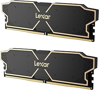 Lexar THOR OC DDR5 RAM 16GB Kit (2x8GB) 6000MHz, DRAM 288-Pin UDIMM Masaüstü Bellek, Yüksek Performanslı Oyun Bilgisayarı Bellek Desteği Intel XMP 3.0/AMD EXPO, On-die ECC, 1.25V(LD5U08G60C38LG-RGD)