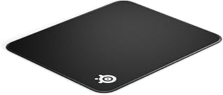 SteelSeries QcK oyun yüzeyi – orta dikişli kenar bezi – ekstra uzun ömürlü – oyun sensörleri için optimize edilmiştir – siyah