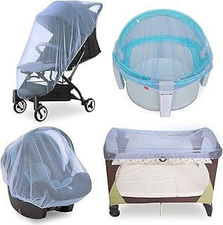 Xspring Bebek Arabası için Cibinlik, Dayanıklı Bebek Arabası Cibinliği, Bebek Arabası, Beşikler, Oyun Karyolası, Pack N Plays ve Taşınabilir Mini Beşik için Mükemmel Böcek Ağı (Mavi)