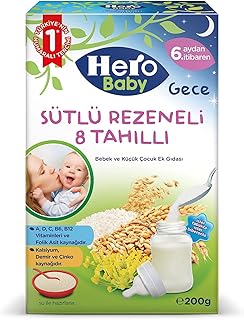 Hero Baby Sütlü Rezeneli 8 Tahıllı Kaşık Mama 200 Gr